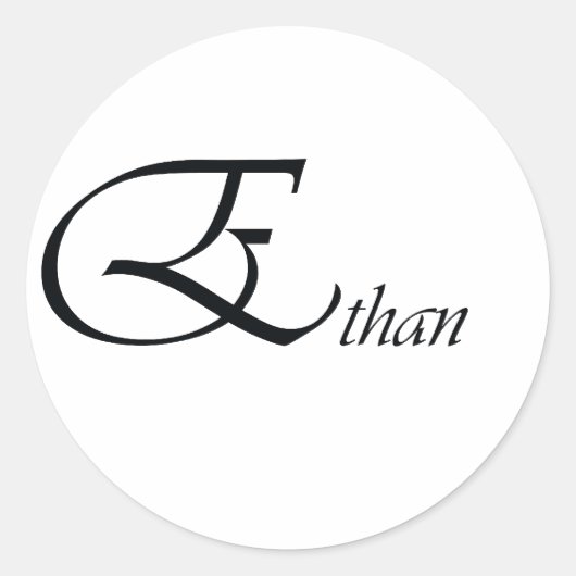Ethan Ronde Sticker (Voorkant)