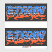 Ethan Vorname Name Graffiti Aufkleber Sticker (Vel)