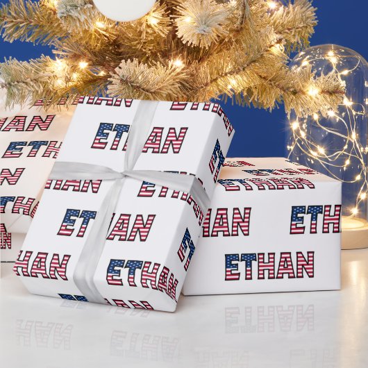 Ethan Vorname Name USA US Geschenkpapier Papier (Feestdagen)