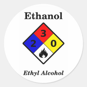Ethanol MSDS-sticker Ronde Sticker