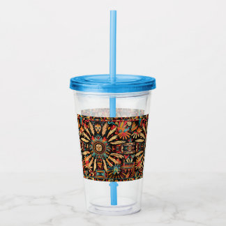 Etheal Cyaan "Aztec Dream" 473ml Tumbler Acryl Drinkbeker