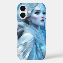 Etheal Frozen Snow Queen Fantasy Art iPhone 16 Hoesje