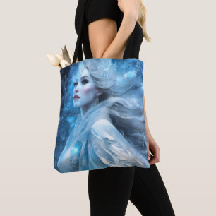 Etheal Frozen Snow Queen Fantasy Art Draagtas