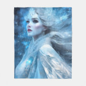 Etheal Frozen Snow Queen Fantasy Art Fleece Deken (Voorkant)