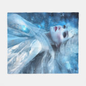 Etheal Frozen Snow Queen Fantasy Art Fleece Deken (Voorkant (Horizontaal))