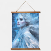 Etheal Frozen Snow Queen Fantasy Art Hangend Wandkleed (Voorkant)