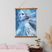 Etheal Frozen Snow Queen Fantasy Art Hangend Wandkleed (Slaapkamer)