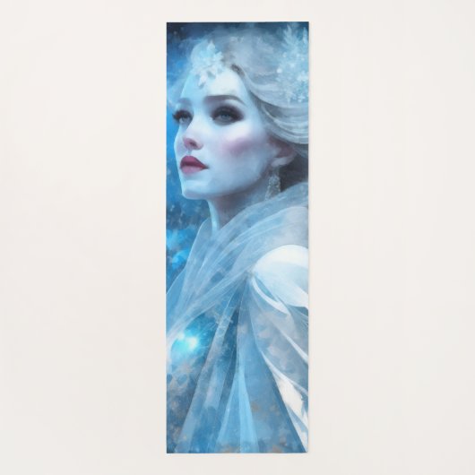 Etheal Frozen Snow Queen Fantasy Art Yogamat (Achterkant)
