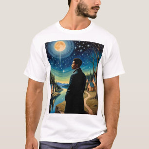 Etheal Moonlit Reflection Surreal Art T-shirt