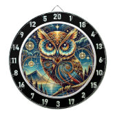 Etheal Nocturne Uil Dartboard Design Dartbord (Voorkant)