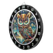 Etheal Nocturne Uil Dartboard Design Dartbord (Voorkant Rechts)