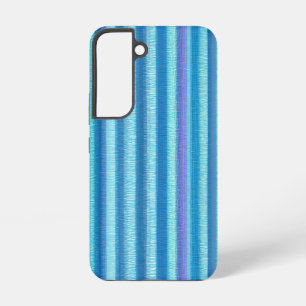 Etheel blauw & Paarse verticaal textuurpatroon Samsung Galaxy Hoesje