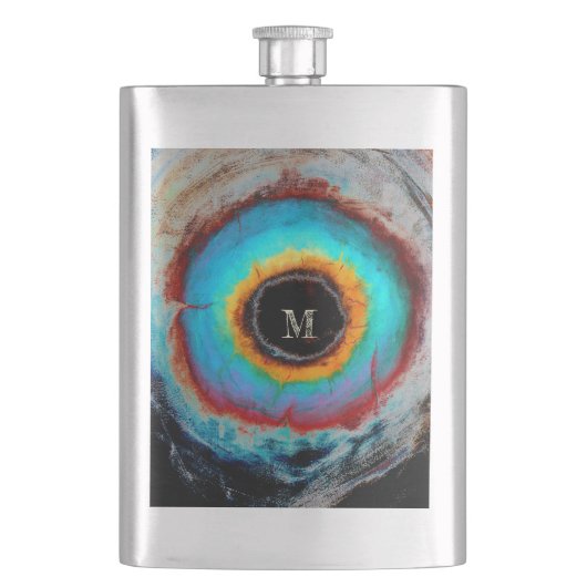 Etheel Kosmisch Oog Monogram Levendige Abstracte K Flacon (Voorkant)