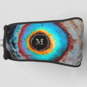 Etheel Kosmisch Oog Monogram Levendige Abstracte K Golfheadcover