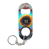 Etheel Kosmisch Oog Monogram Levendige Abstracte K Mini Flessenopener (Voorkant)