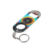 Etheel Kosmisch Oog Monogram Levendige Abstracte K Mini Flessenopener (Achterkant Gekanteld)