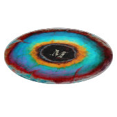 Etheel Kosmisch Oog Monogram Levendige Abstracte K Snijplank (Hoek)