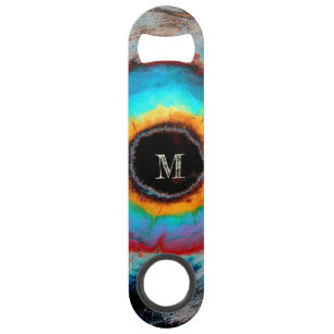 Etheel Kosmisch Oog Monogram Levendige Abstracte K Speed Flessenopener