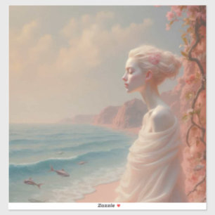 Etheïstische vrouw op Dreamy Beach Sticker