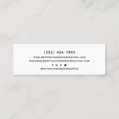 Etheraal Gold Black - Blauwgroen - Abstract aangep Mini Visitekaartje (Achterkant)