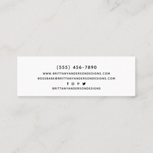 Etheraal Paars zwart en Gold Abstract Mini Visitekaartje (Achterkant)