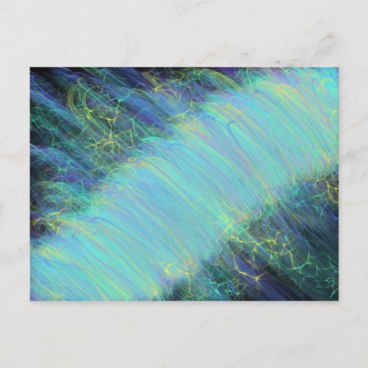 Etheral Aqua Blue River Modern Prophetic Art Briefkaart (Voorkant)