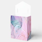 Etheral Blauwgroen Roze Elegant Inky Modern Weddin Bedankdoosjes (Geopend)