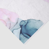 Etheral Blauwgroen & Roze Inky Glamor Elegant Wedd Tissuepapier (Detail)