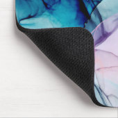 Etheral Blauwgroen Roze Paars Inky Modern Glamour Muismat (Hoek)