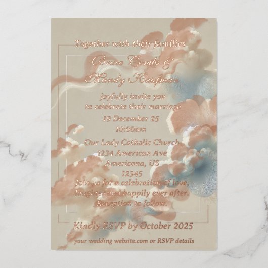 Etheral Bliss Folie Uitnodiging (Voorkant)