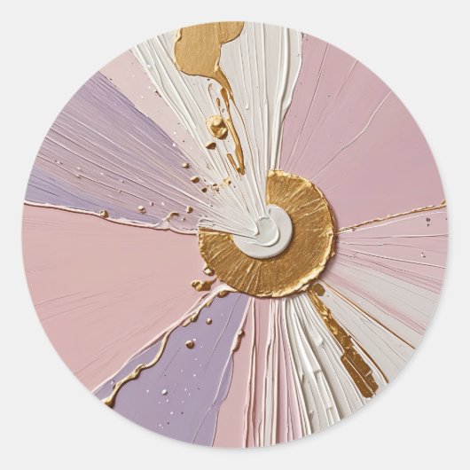 Etheral Bloom Ronde Sticker (Voorkant)