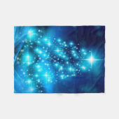 Etheral Blue KerstTree Fleece Blanket (Voorkant (Horizontaal))