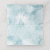 Etheral Blue Waterverf Gold Glitter Wedding (Binnenkant ongevouwen)