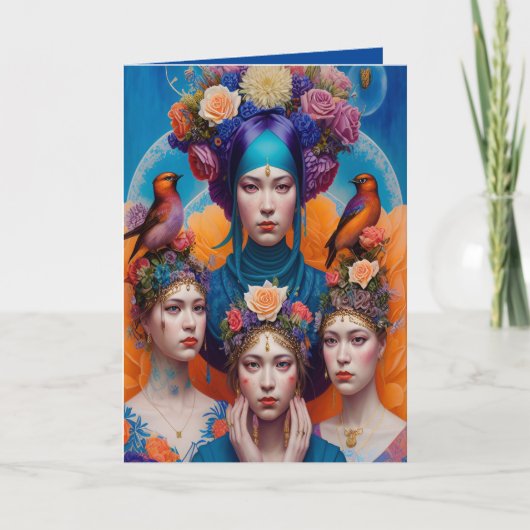 Etheral Bridesmaid Voorstel Dank u Fantasy AI Kaart (Voorkant)