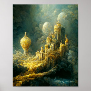 Etheral Castle 5 Fantasy Art Poster