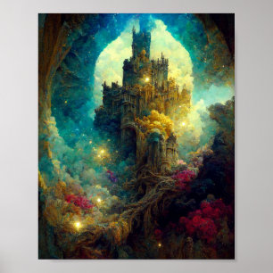 Etheral Castle 7 Fantasy Art Poster