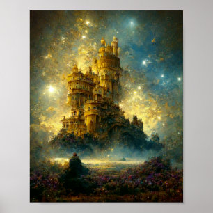 Etheral Castle 9 Fantasy Art Poster