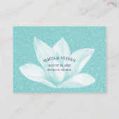 Etheral Crystal Blue Magnolia , Wedding Advieskaart (Achterkant)