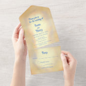 Etheral & Dreamweaver Clouds All in One Wedding In Uitnodiging (Afscheurbaar)