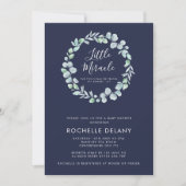 Etheral Eucalyptus Scripts Baby shower Kaart (Voorkant)