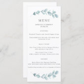 Etheral Eucalyptus Wedding Menu (Voorkant / Achterkant)