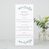 Etheral Eucalyptus Wedding Menu (Staand voorkant)