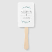 Etheral Eucalyptus Wedding Programme Handje Fan Handwaaier (Voorkant)