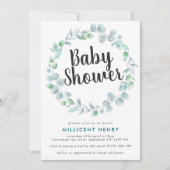 Etheral Eucalyptus WreatBaby shower Kaart (Voorkant)