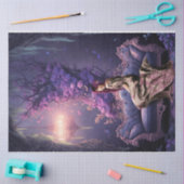 Etheral Floral Forest Portret van een zittende dam Tissuepapier (Craft)