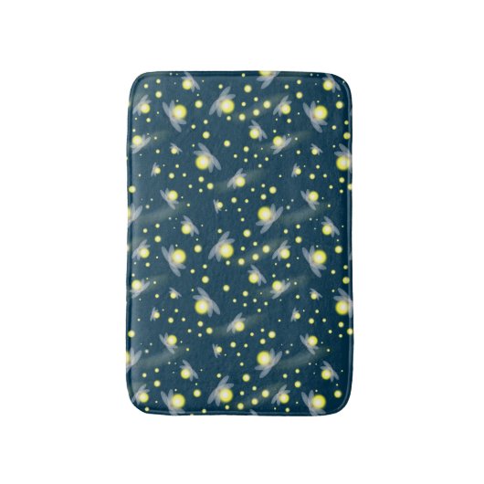 Etheral Ggloing Fireflies bij Night Pattern Badmat (Voorkant Verticaal)