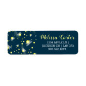 Etheral Ggloing Fireflies bij Night Pattern Etiket (Voorkant)