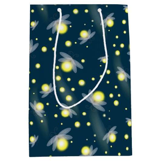 Etheral Ggloing Fireflies bij Night Pattern Medium Cadeauzakje (Voorkant)