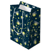 Etheral Ggloing Fireflies bij Night Pattern Medium Cadeauzakje (Voorkant Gekanteld)