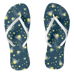 Etheral Ggloing Fireflies bij Night Pattern Teenslippers